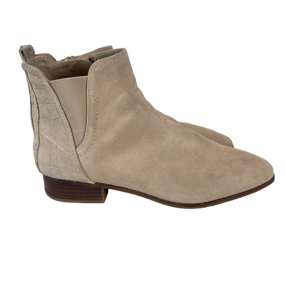 Aldo Torwenflex Chelsea Boots Women 9 Natural Almond Toe Slip On Ankle Boot